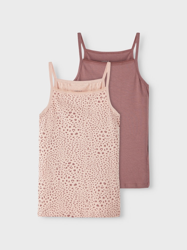 Mädchen Unterwäsche Doppelpack Unterhemd rose Leo