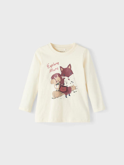 Mädchen Langarmshirt Glitzer Geschenkidee aufklappbare Applikationen