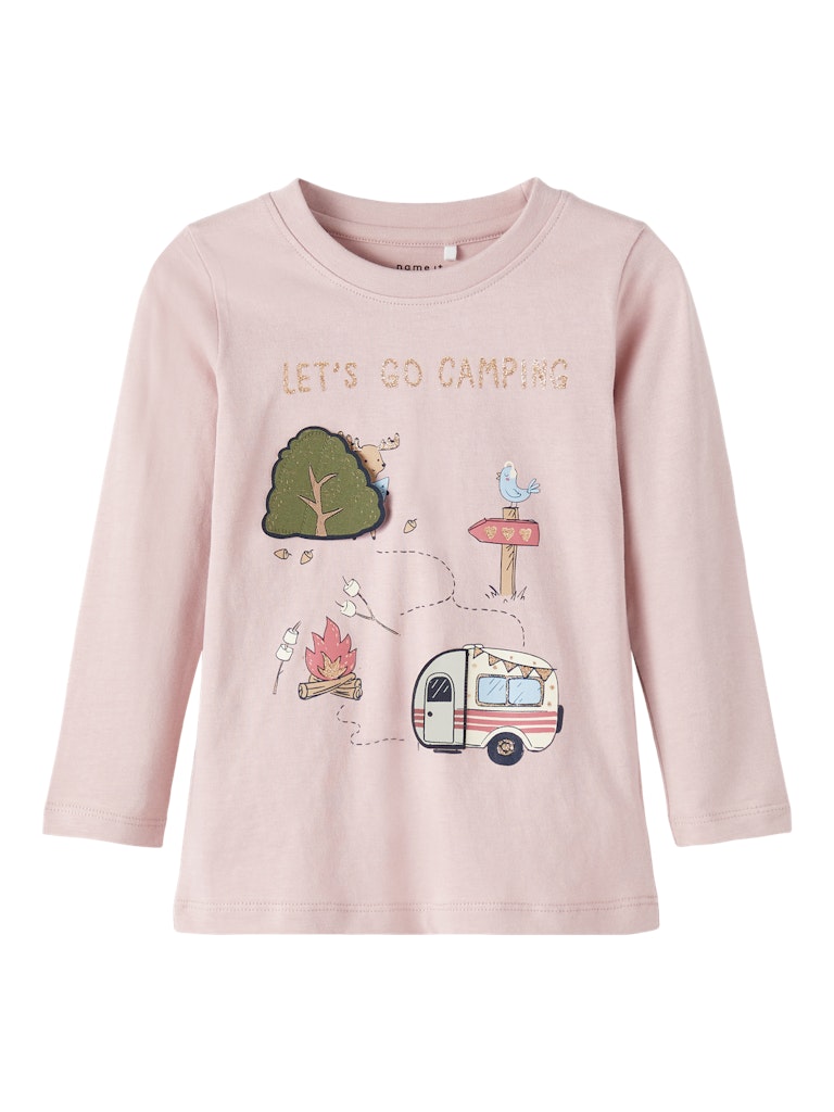 Mädchen Langarmshirt Glitzer Geschenkidee aufklappbare Applikationen