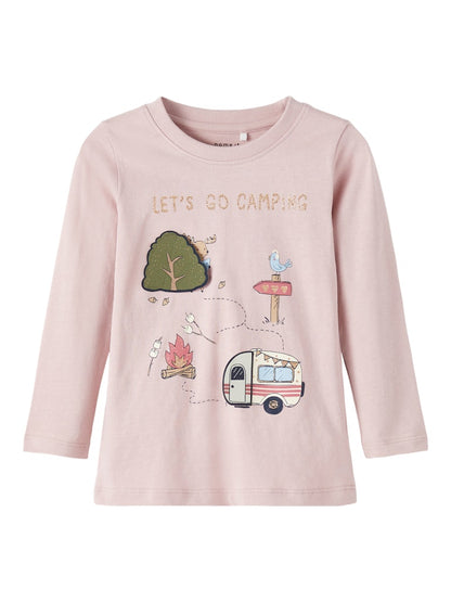 Mädchen Langarmshirt Glitzer Geschenkidee aufklappbare Applikationen