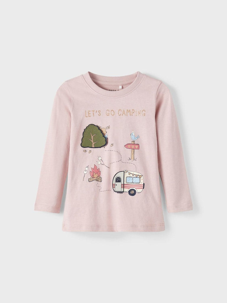 Mädchen Langarmshirt Glitzer Geschenkidee aufklappbare Applikationen