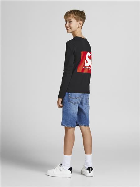 Jack & Jones Jungen Langarmshirt Schwarz Rückendruck Teenager JCOTHX