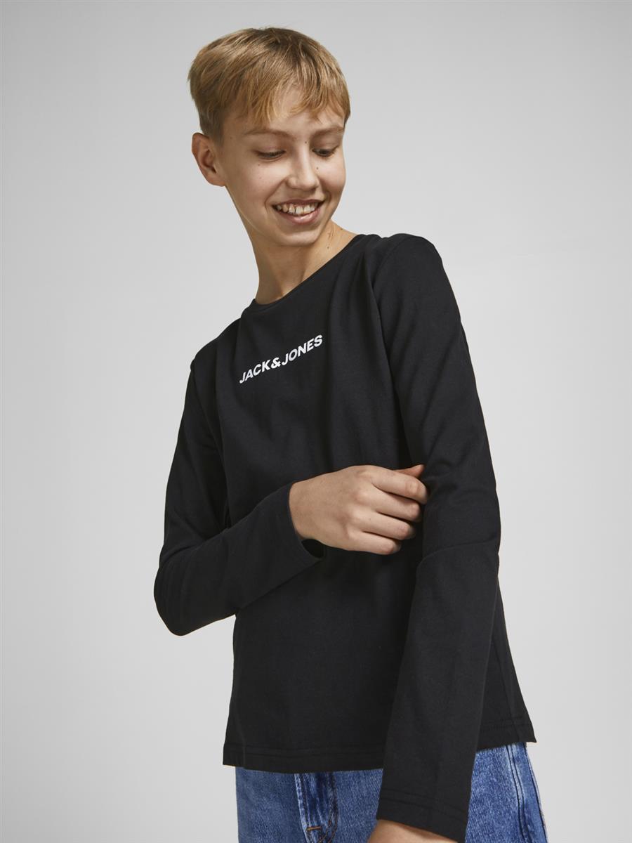 Jack & Jones Jungen Langarmshirt Schwarz Rückendruck Teenager JCOTHX