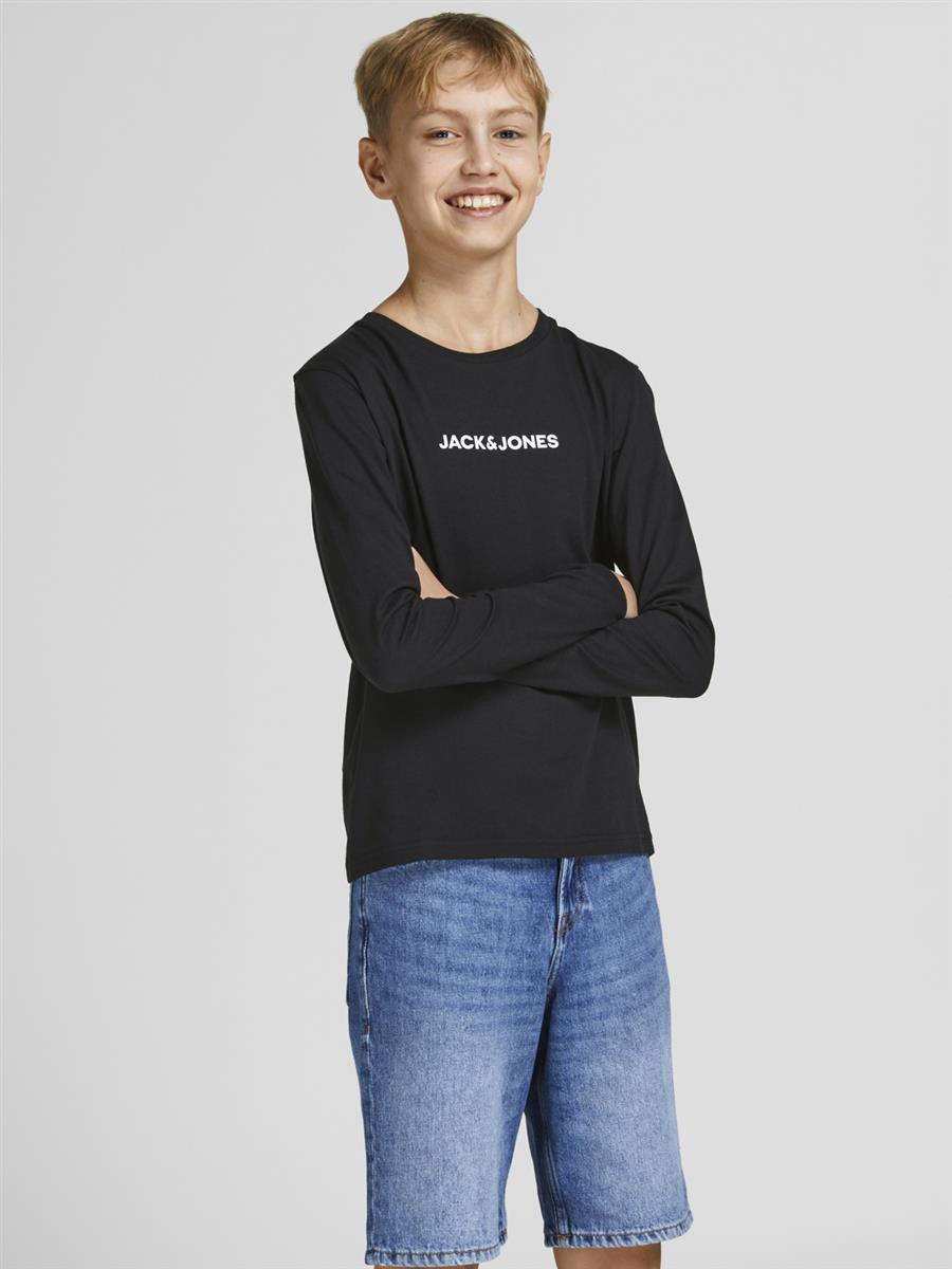Jack & Jones Jungen Langarmshirt Schwarz Rückendruck Teenager JCOTHX
