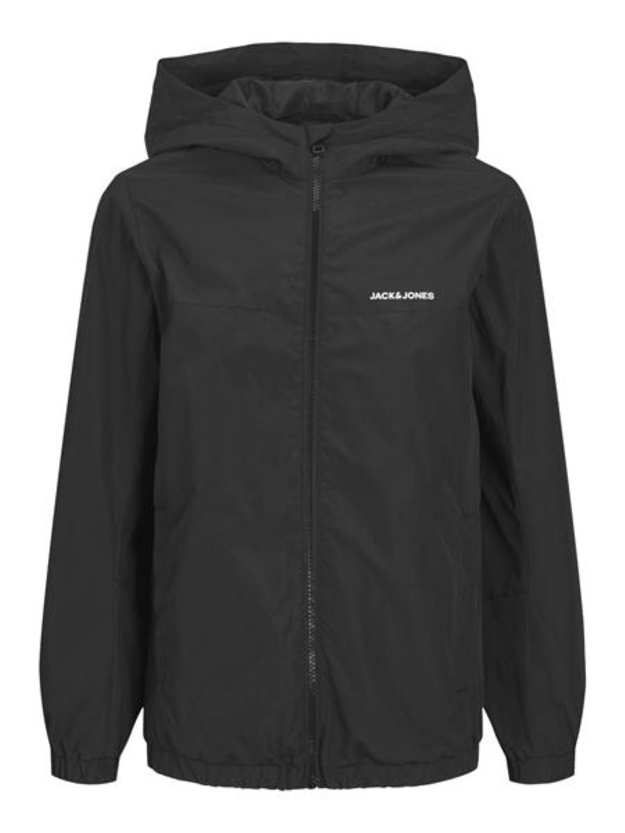 Jack & Jones Jungen Windjacke Übergangsjacke leicht Schwarz wetterfest