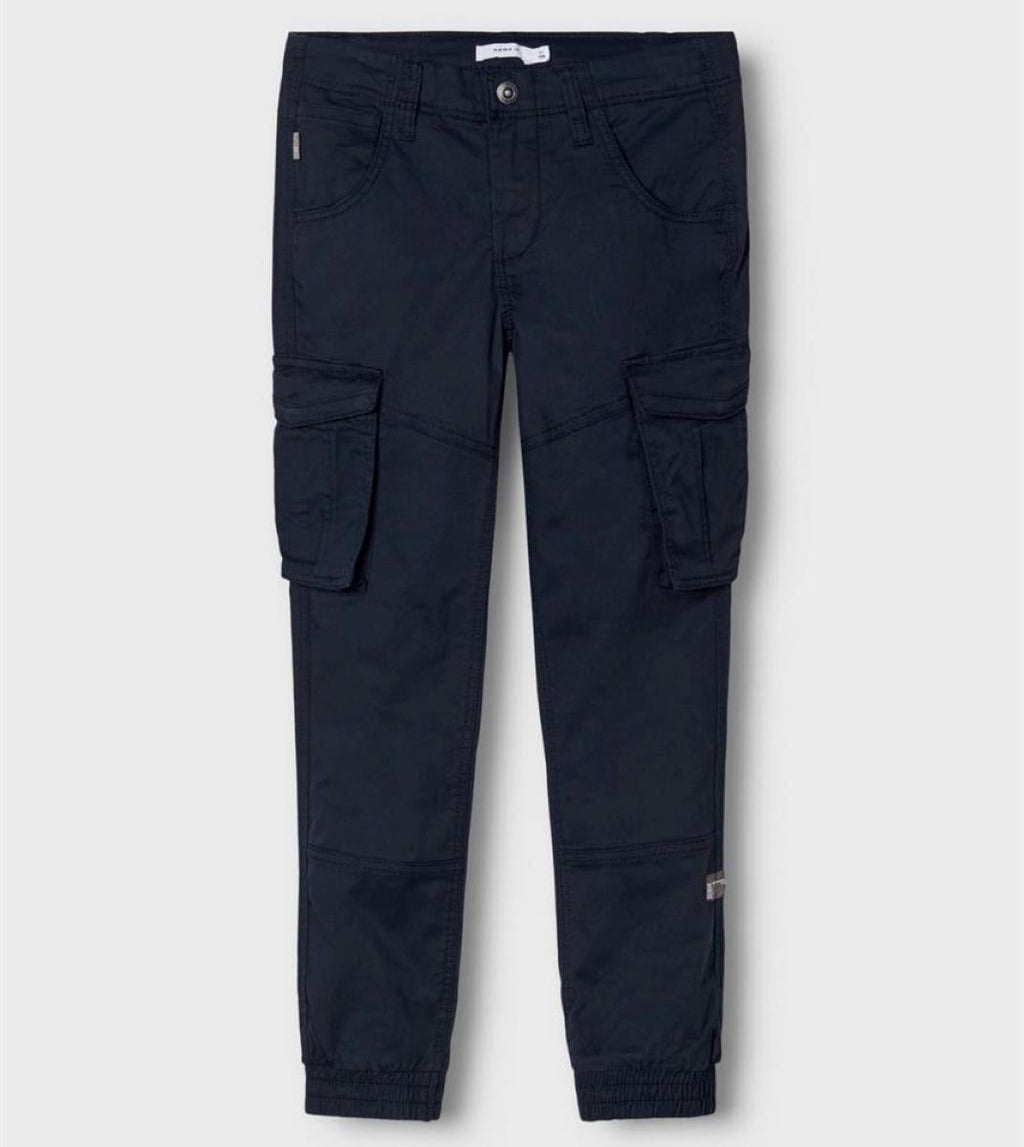 Name it Jungen Cargohose regular Helloliv Blau weich cool NKMMYRAN