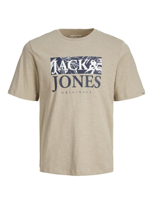 Jack&Jones Jungen T-Shirt 12230796 edel Struktur Weiß Sand Junior Geschenkidee