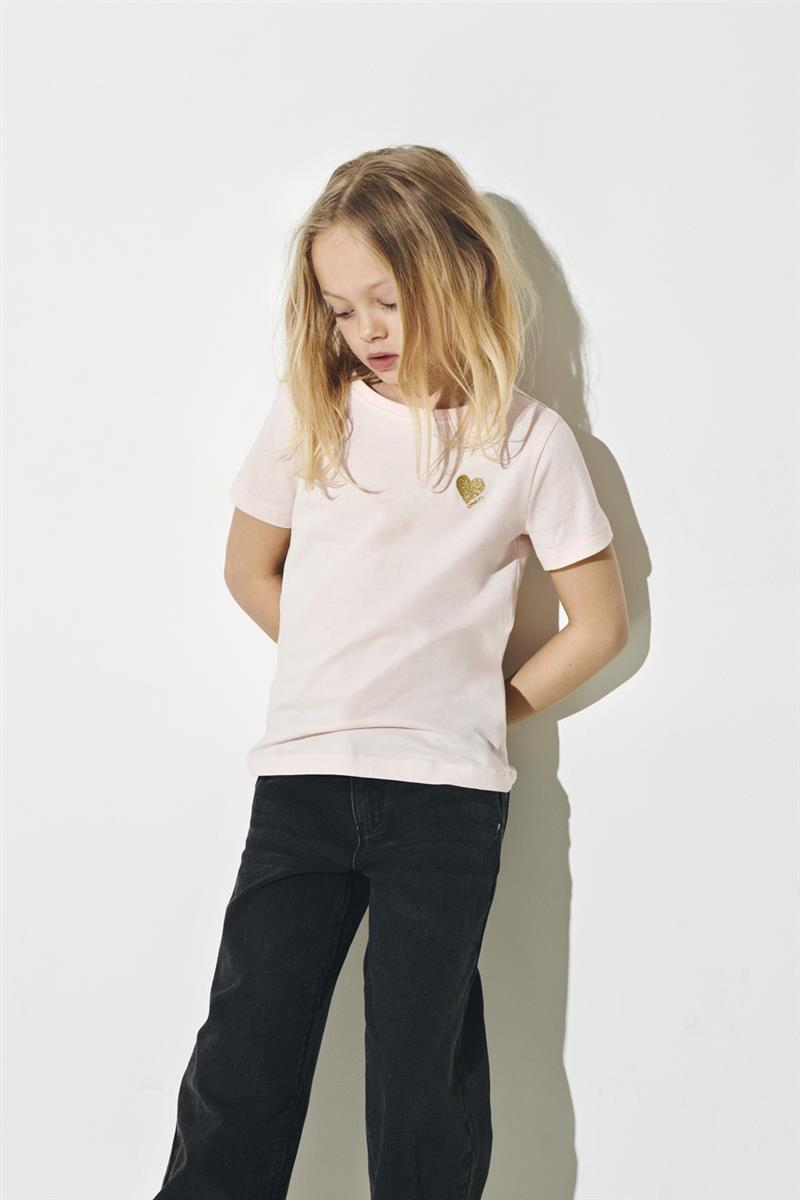 Only Mädchen T-Shirt Herz Glitzer Geschenkidee edel KOGKITA