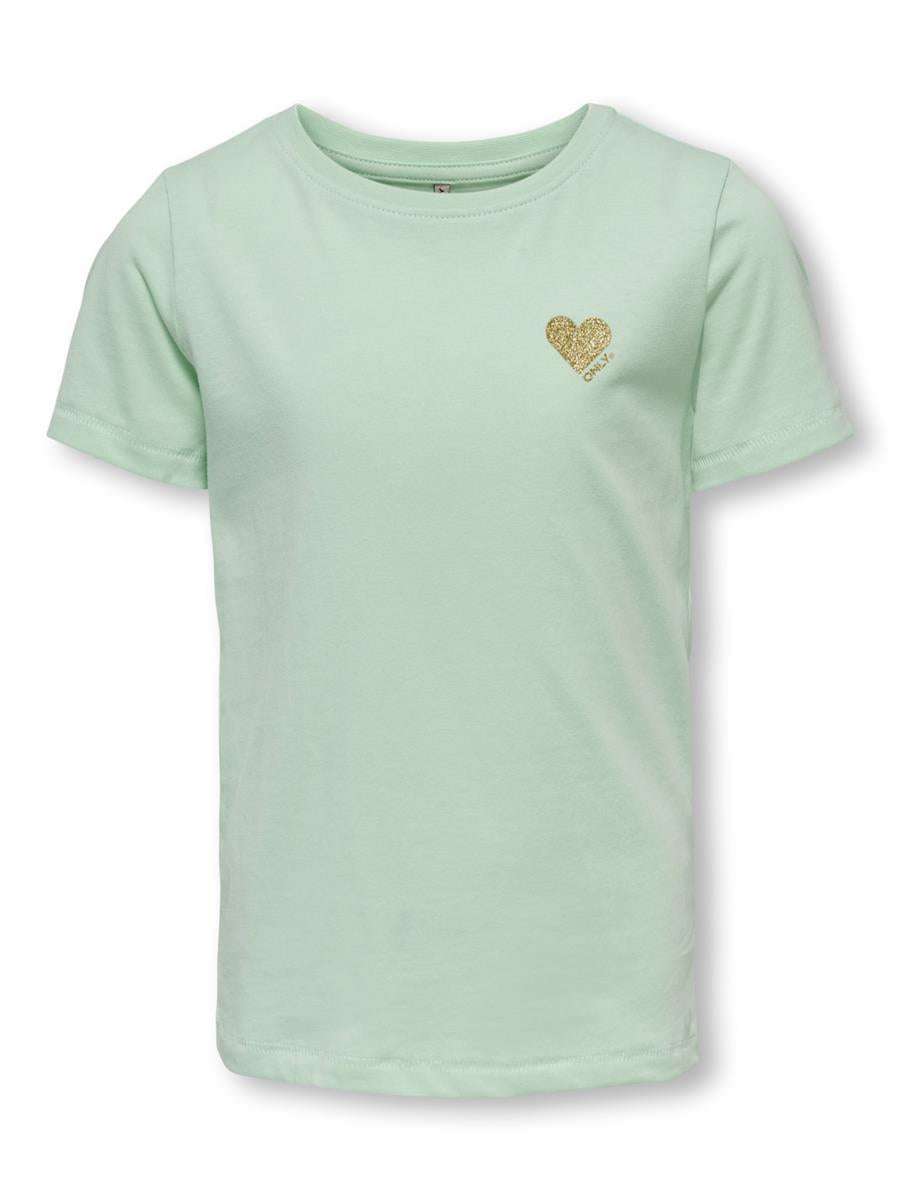 Only Mädchen T-Shirt Herz Glitzer Geschenkidee edel KOGKITA