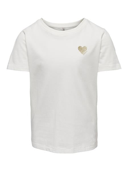 Only Mädchen T-Shirt Herz Glitzer Geschenkidee edel KOGKITA
