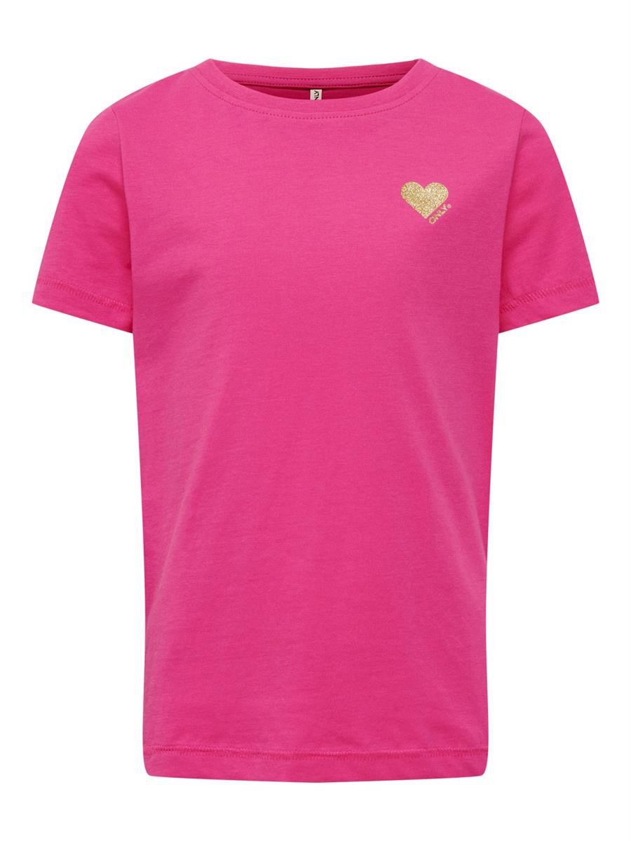 Only Mädchen T-Shirt Herz Glitzer Geschenkidee edel KOGKITA