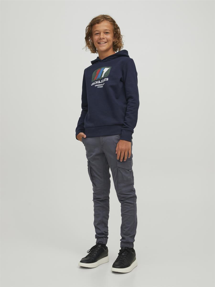 Jack & Jones Jungen Cargohose  Dunkelgrau schlank cool Junior JJFLAKE