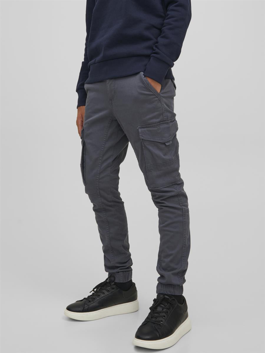 Jack & Jones Jungen Cargohose  Dunkelgrau schlank cool Junior JJFLAKE