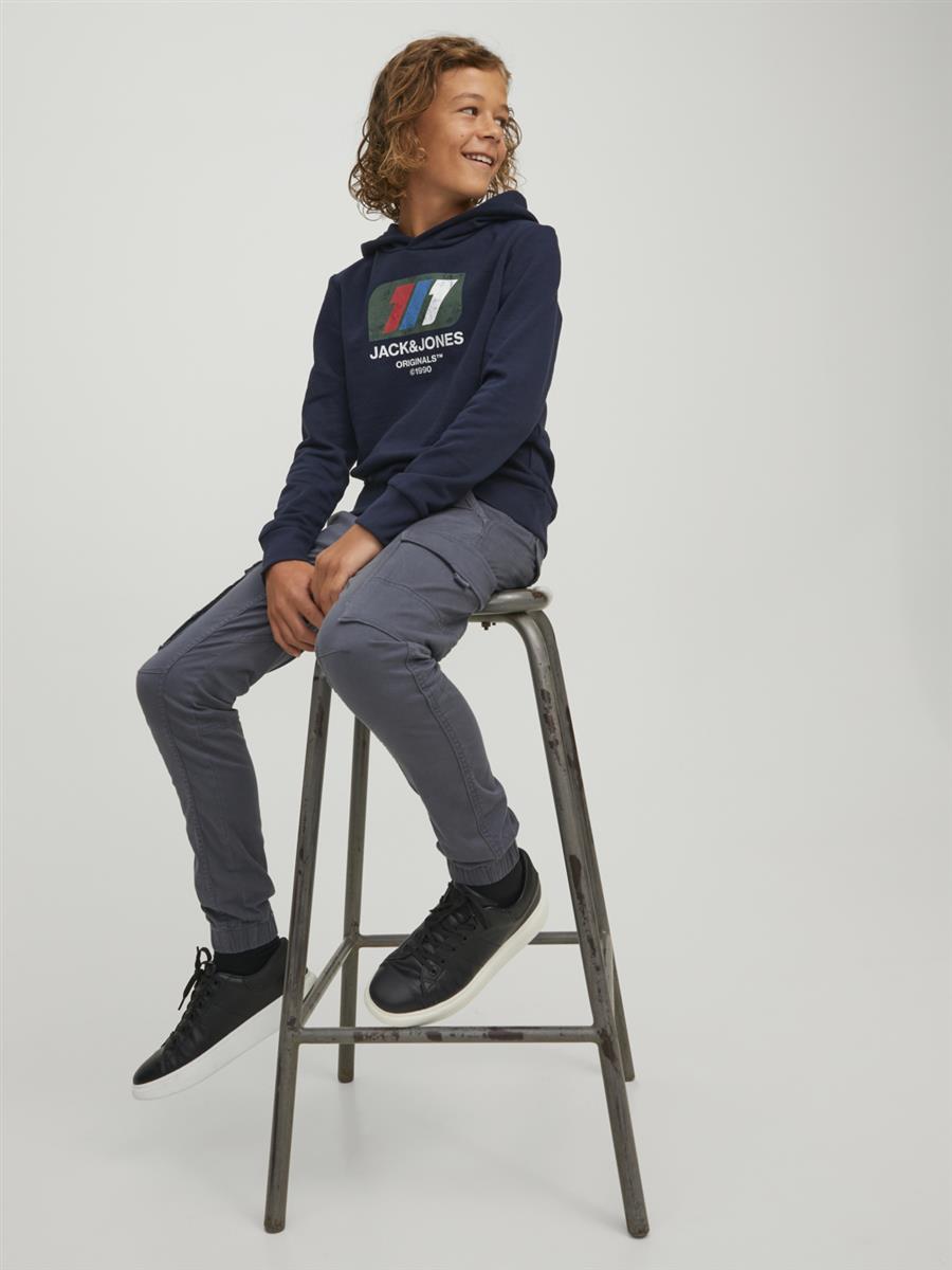 Jack & Jones Jungen Cargohose  Dunkelgrau schlank cool Junior JJFLAKE