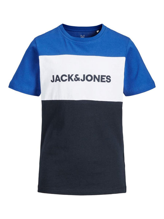 Jack & Jones Junior Jungen T-Shirt Kurzarm Logo 12174282 dreifarbig Geschenk Teenie