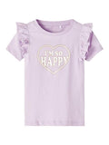 Name it Mädchen T-Shirt Herz Glitzer Geschenkidee edel NMFHILDA