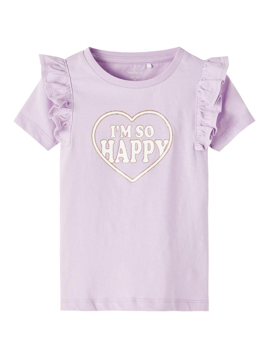 Name it Mädchen T-Shirt Herz Glitzer Geschenkidee edel NMFHILDA