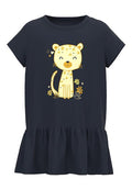 Name it Mädchen Kleid  Sommerkleid Jersey Geschenk Lila Blau NMFVIANE