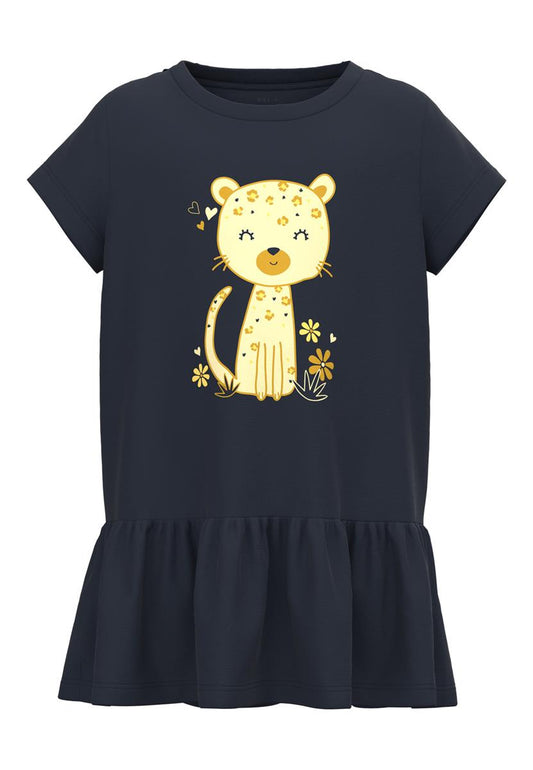 Name it Mädchen Kleid  Sommerkleid Jersey Geschenk Lila Blau