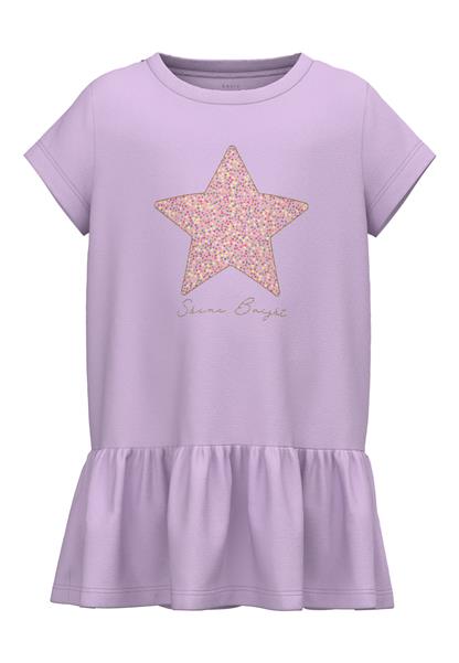 Name it Mädchen Kleid  Sommerkleid Jersey Geschenk Lila Blau NMFVIANE