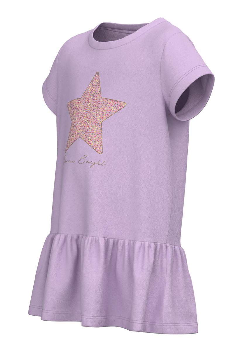 Name it Mädchen Kleid  Sommerkleid Jersey Geschenk Lila Blau NMFVIANE
