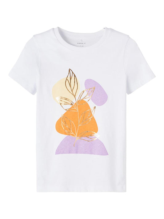 Name it Mädchen T-Shirt Gold Silber Gelb Lila Geschenkidee edel top