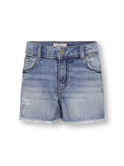 Mädchen Jeansshort kurze Hose Jeans Shorts Blau Vintage Teenager cool
