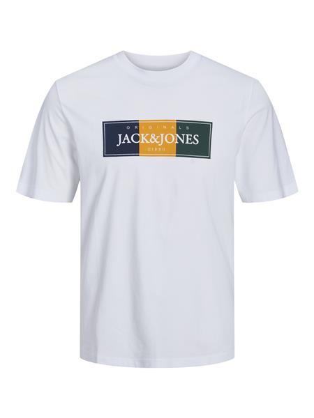 Jack & Jones Junior Jungen T-Shirt Kurzarm 12230622 Weiß Gelb Blau 12212865 Rot
