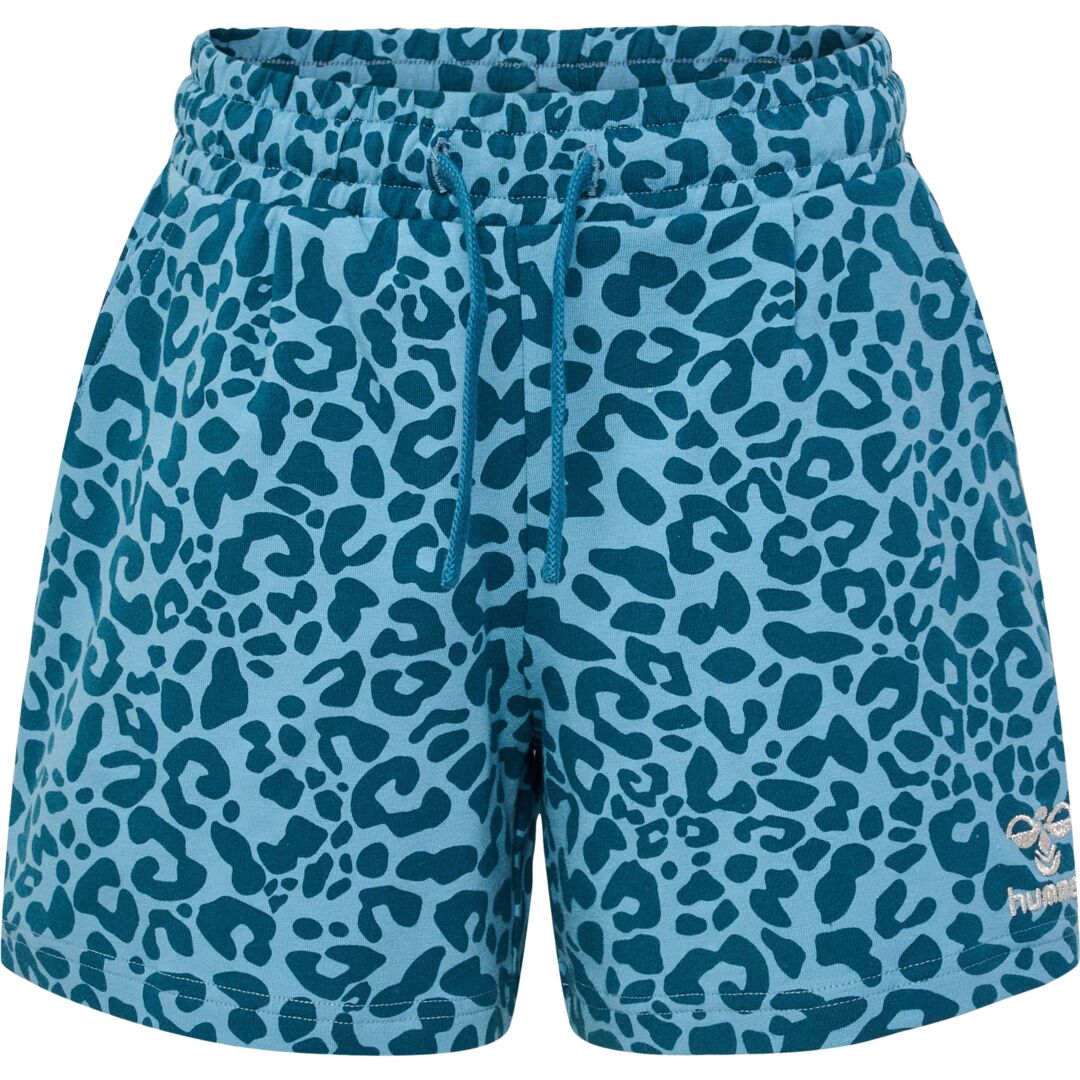 Hummel Mädchen Shorts Sweatshorts Leomuster Türkis edel Geschenk