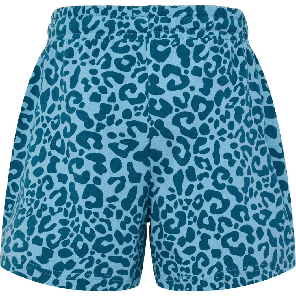 Hummel Mädchen Shorts Sweatshorts Leomuster Türkis edel Geschenk