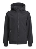 Jack & Jones Jungen Softshelljacke Schwarz mit Fleece JJEBASIC