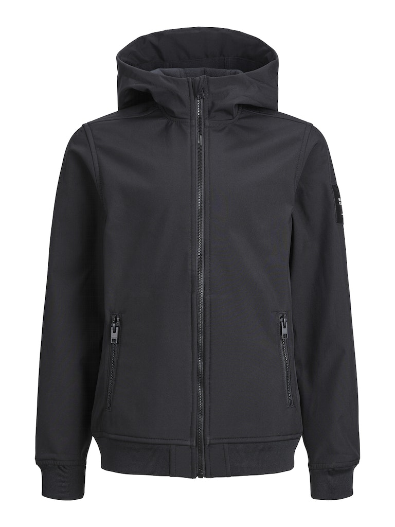Jack & Jones Jungen Softshelljacke Schwarz mit Fleece JJEBASIC