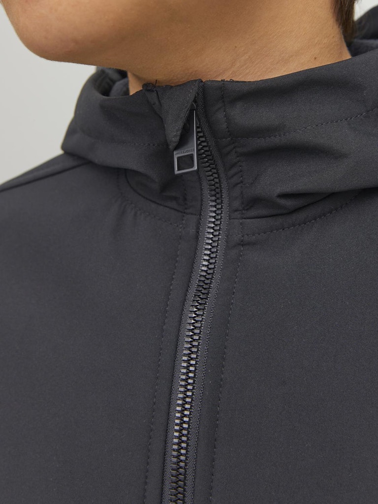 Jack & Jones Jungen Softshelljacke Schwarz mit Fleece JJEBASIC