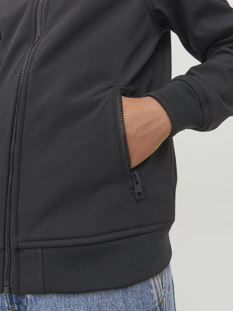 Jack & Jones Jungen Softshelljacke Schwarz mit Fleece JJEBASIC