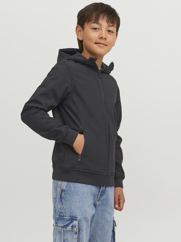Jack & Jones Jungen Softshelljacke Schwarz mit Fleece JJEBASIC