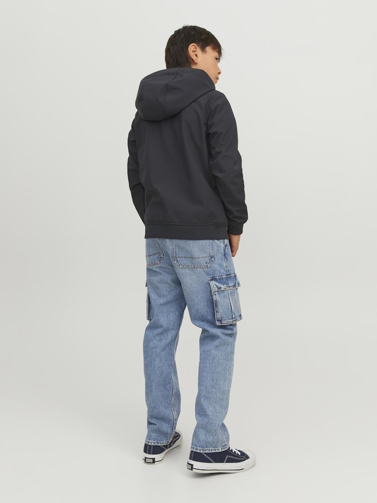 Jack & Jones Jungen Softshelljacke Schwarz mit Fleece JJEBASIC
