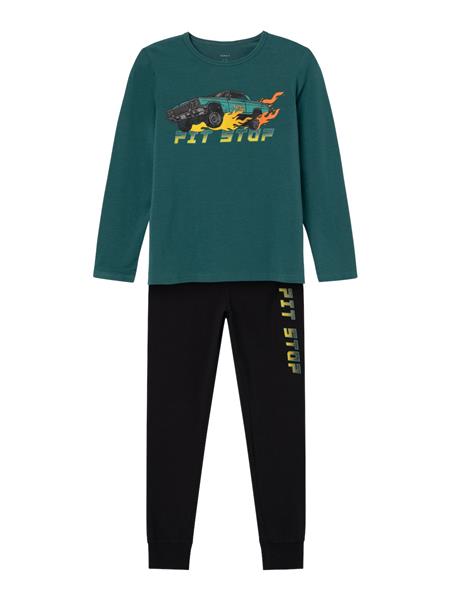 Name it Jungen Schlafanzug Auto Pyjama   Grün Geschenkidee top