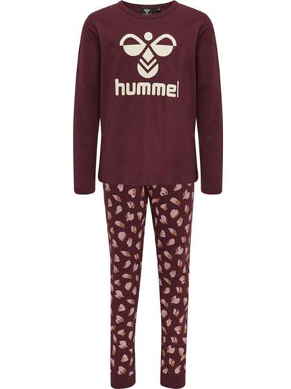 Hummel Mädchen Schlafanzug Pyjama Weinrot Geschenkidee