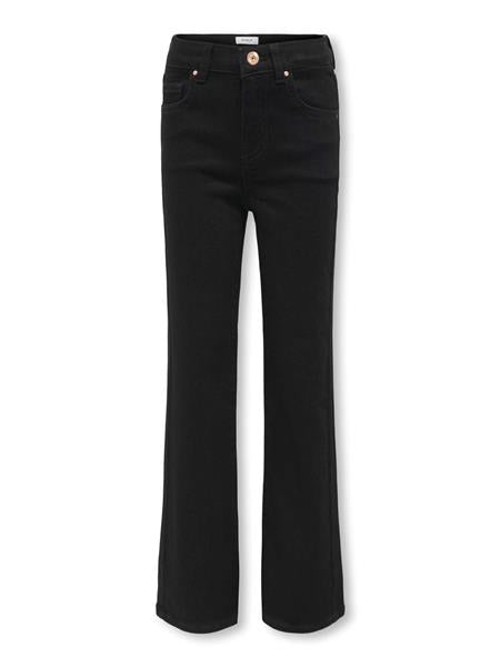 Only Mädchen Jeans Wide leg Schwarz KOGJUICY WIDE BEIN DNM CRO588