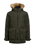 Jack & Jones Jungen Winterjacke Parka Dunkelgrün edel JJECRAFT