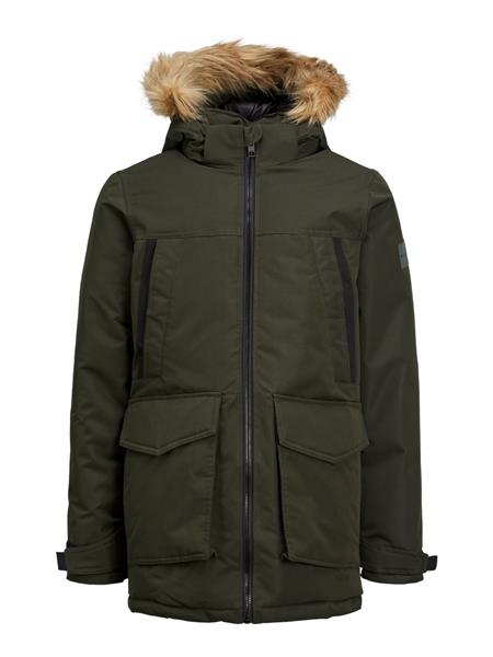 Jack & Jones Jungen Winterjacke Parka Dunkelgrün edel JJECRAFT