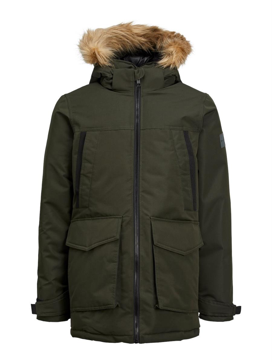 Jack & Jones Jungen Winterjacke Parka Dunkelgrün edel JJECRAFT