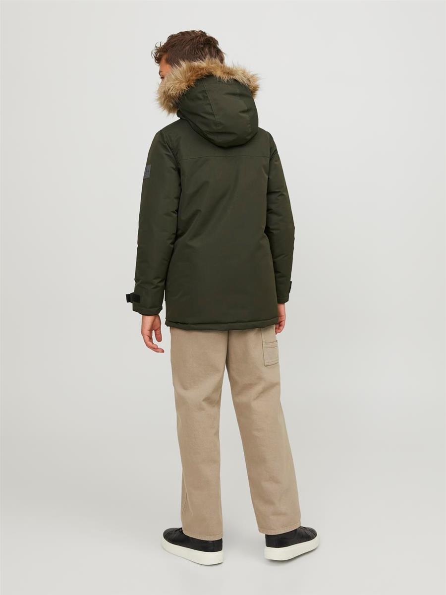 Jack & Jones Jungen Winterjacke Parka Dunkelgrün edel JJECRAFT