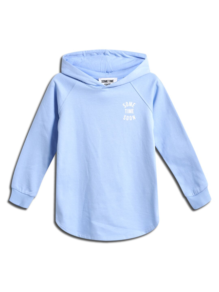 Sometime Soon Hoodie Longsweat Sweatkleid Hellblau Designer