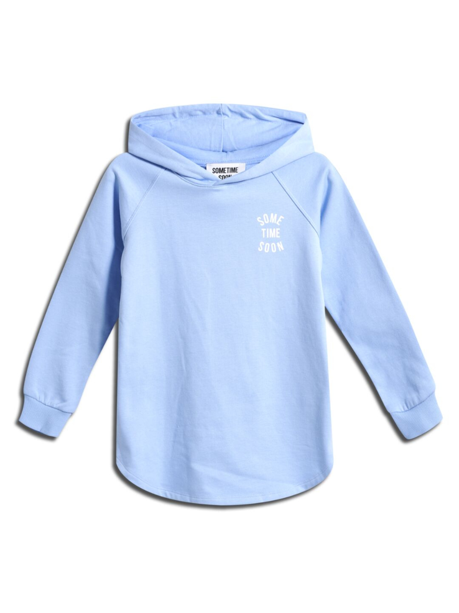 Sometime Soon Hoodie Longsweat Sweatkleid Hellblau Designer