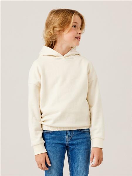 Mädchen Kapuzenpullover Kapuzensweat Hoodie Wollweiss angeraut