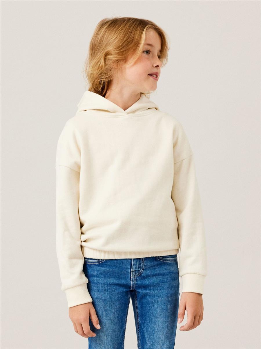 Mädchen Kapuzenpullover Kapuzensweat Hoodie Wollweiss angeraut