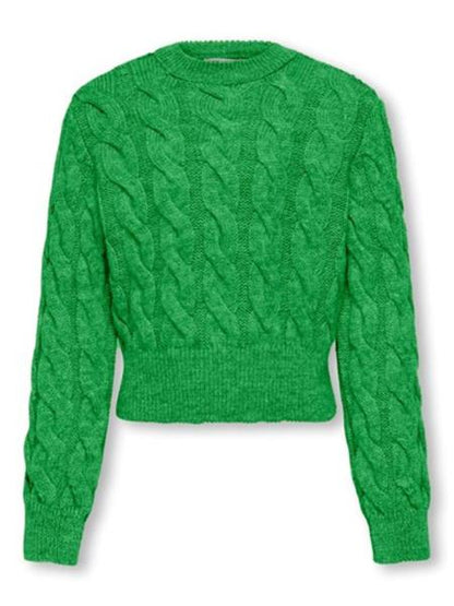 Only Mädchen Strickpulli kurz Grün edel Geschenkidee