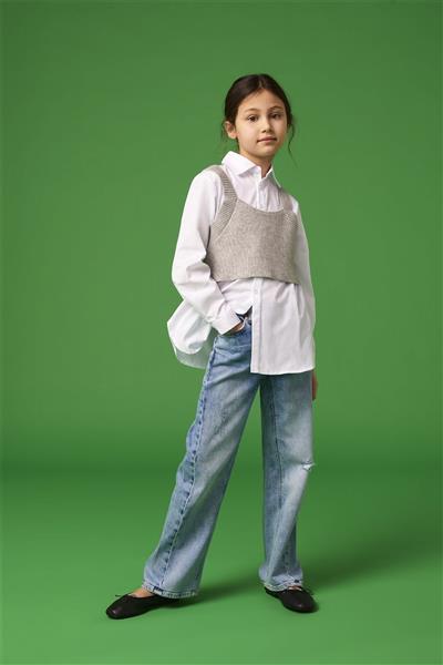 Only Mädchen Jeans Wide leg Teenager leger Vintage weit KOGASTA