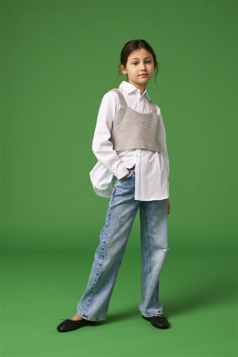 Only Mädchen Jeans Wide leg Teenager leger Vintage weit KOGASTA